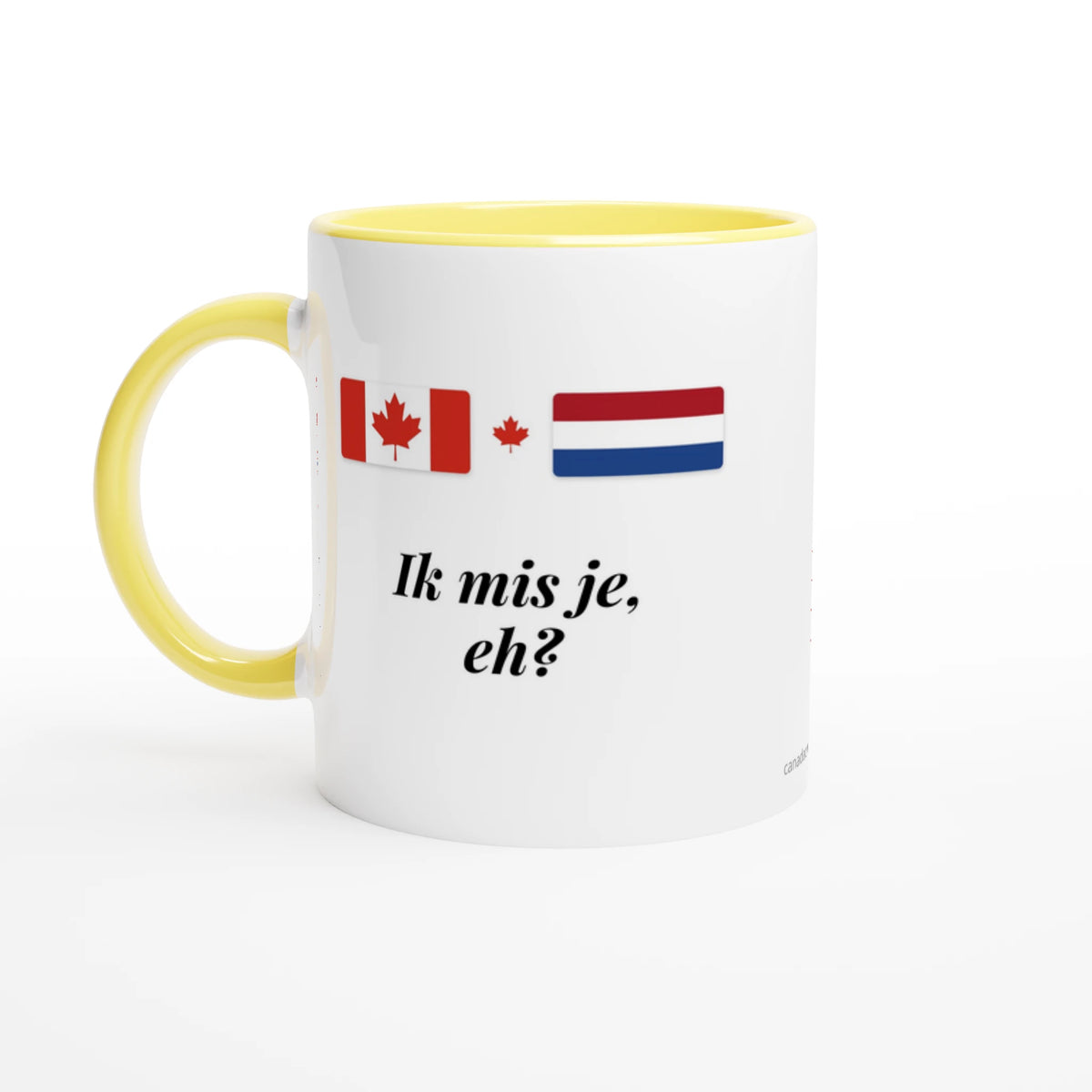 Canada and Netherlands Flag Mug: Ik Mis Je, Eh?, view 6