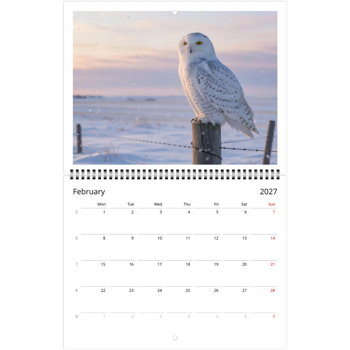 Wild Canada 2027 Wildlife Wall Calendar, Canada and USA Edition, view 8