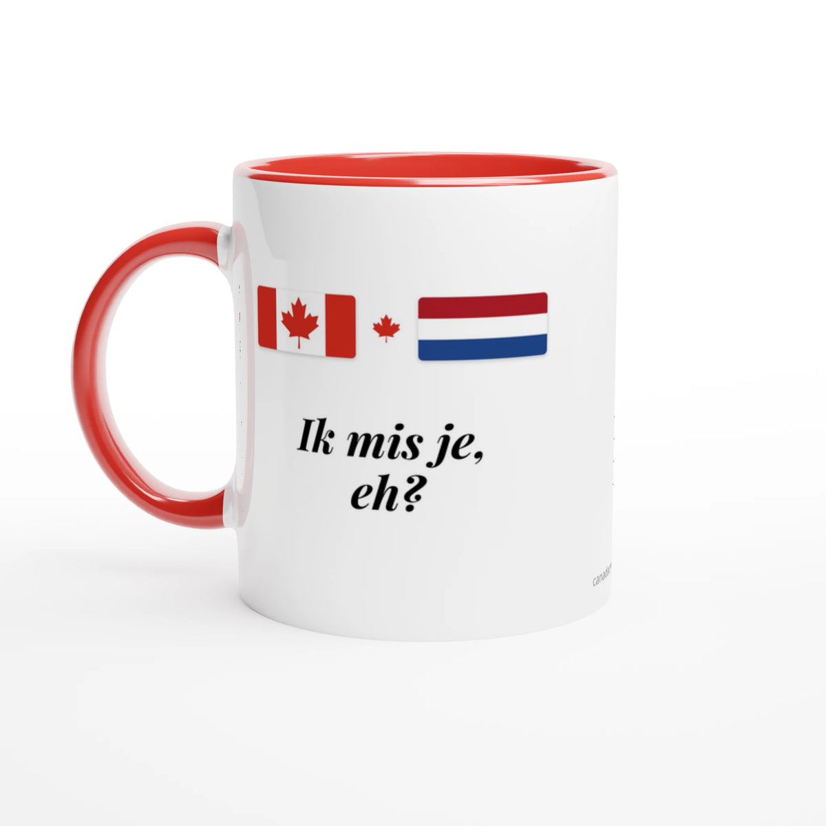 Canada and Netherlands Flag Mug: Ik Mis Je, Eh?, view 7