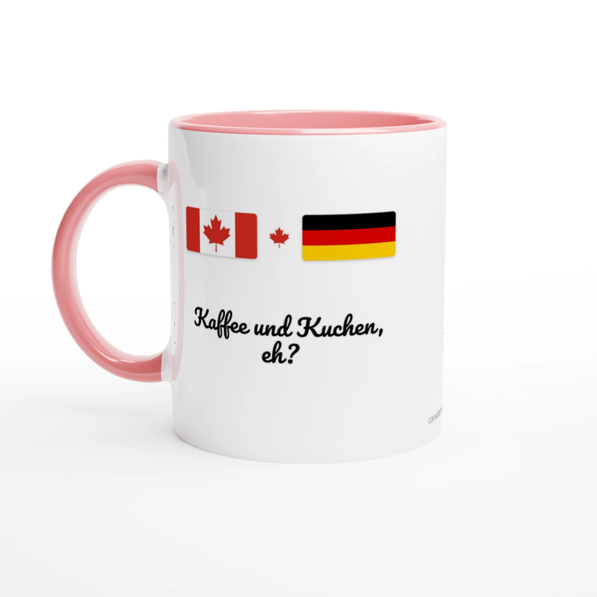 Canada and Germany Flag Mug: Kaffee und Kuchen, eh?, view 7