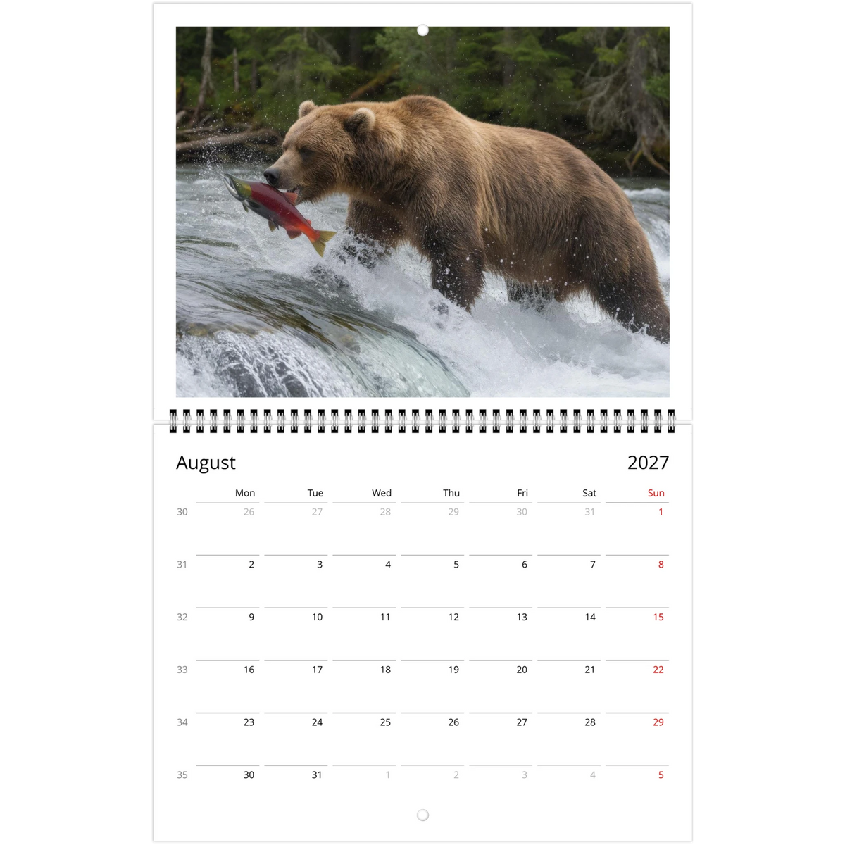 Wild Canada 2027 Wildlife Wall Calendar, Canada and USA Edition, view 9