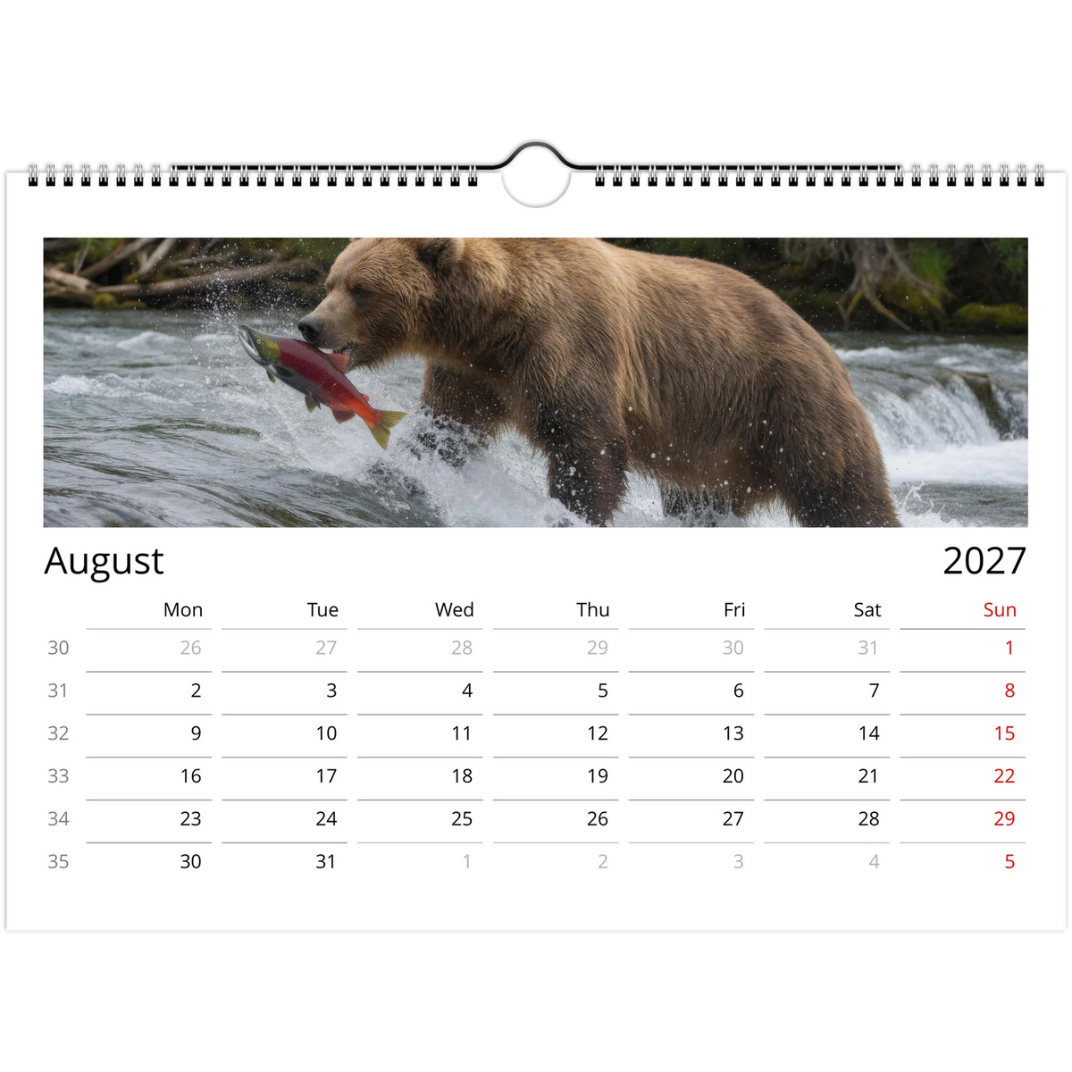 Wild Canada 2027 Wildlife Wall Calendar, International Edition, view 2