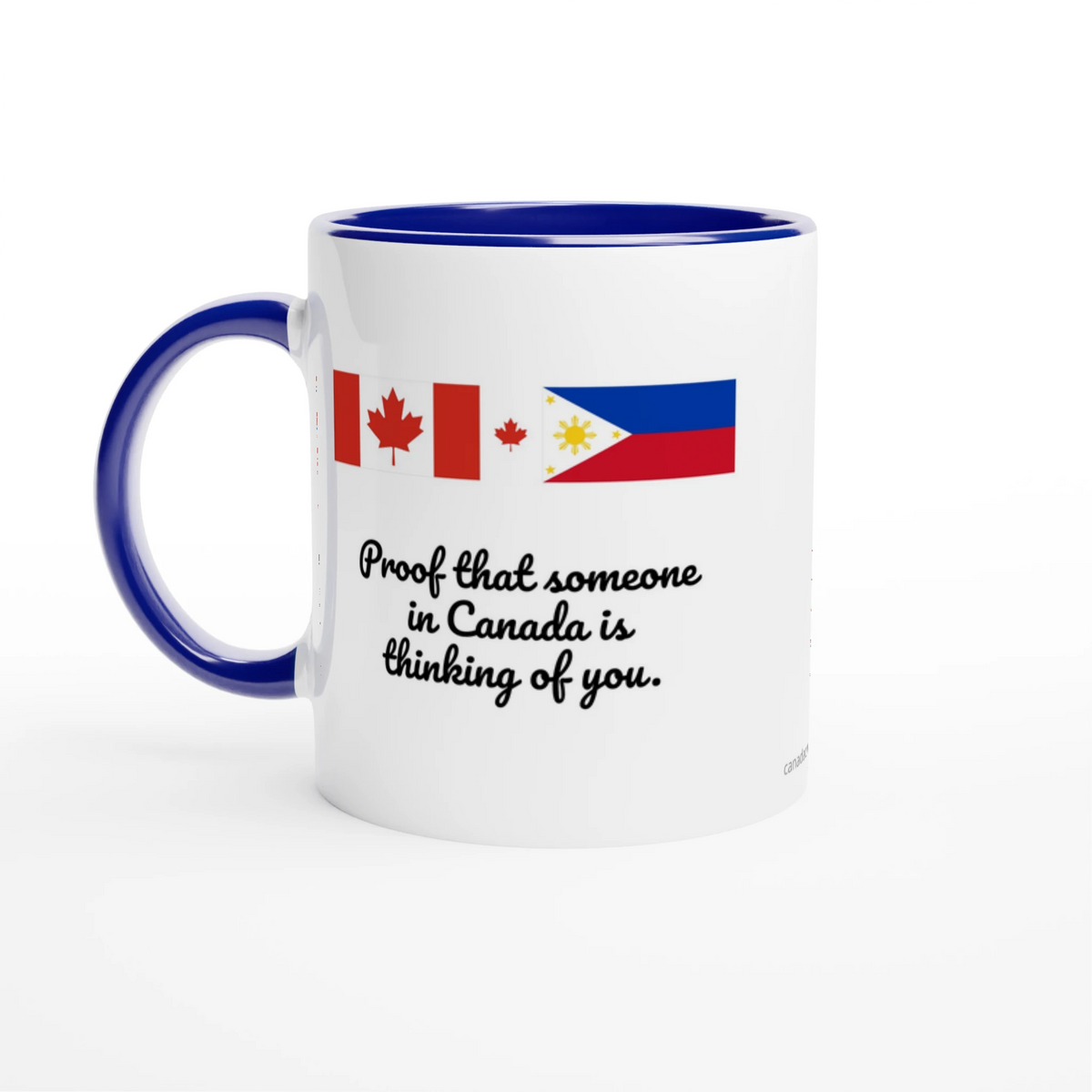 Canada and Philippines flag mug, Proof that someone in Canada is thinking of you