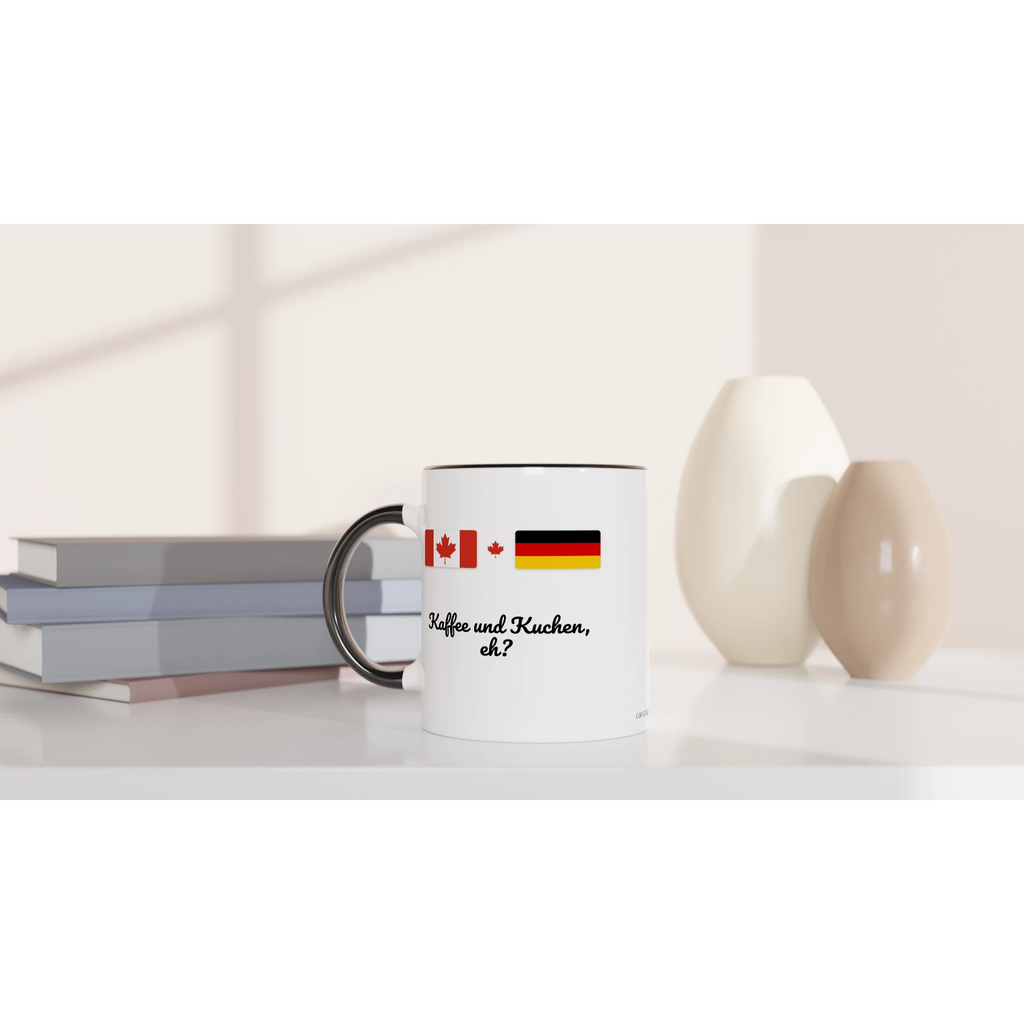 Canada and Germany Flag Mug: Kaffee und Kuchen, eh?, view 11