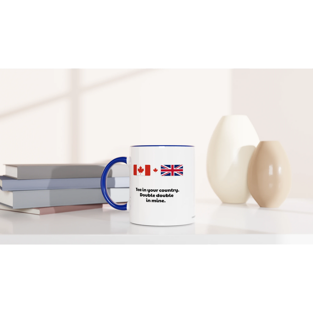 Canada and UK Flag Mug: Tea in Your Country, Double Double in Mine, view 9