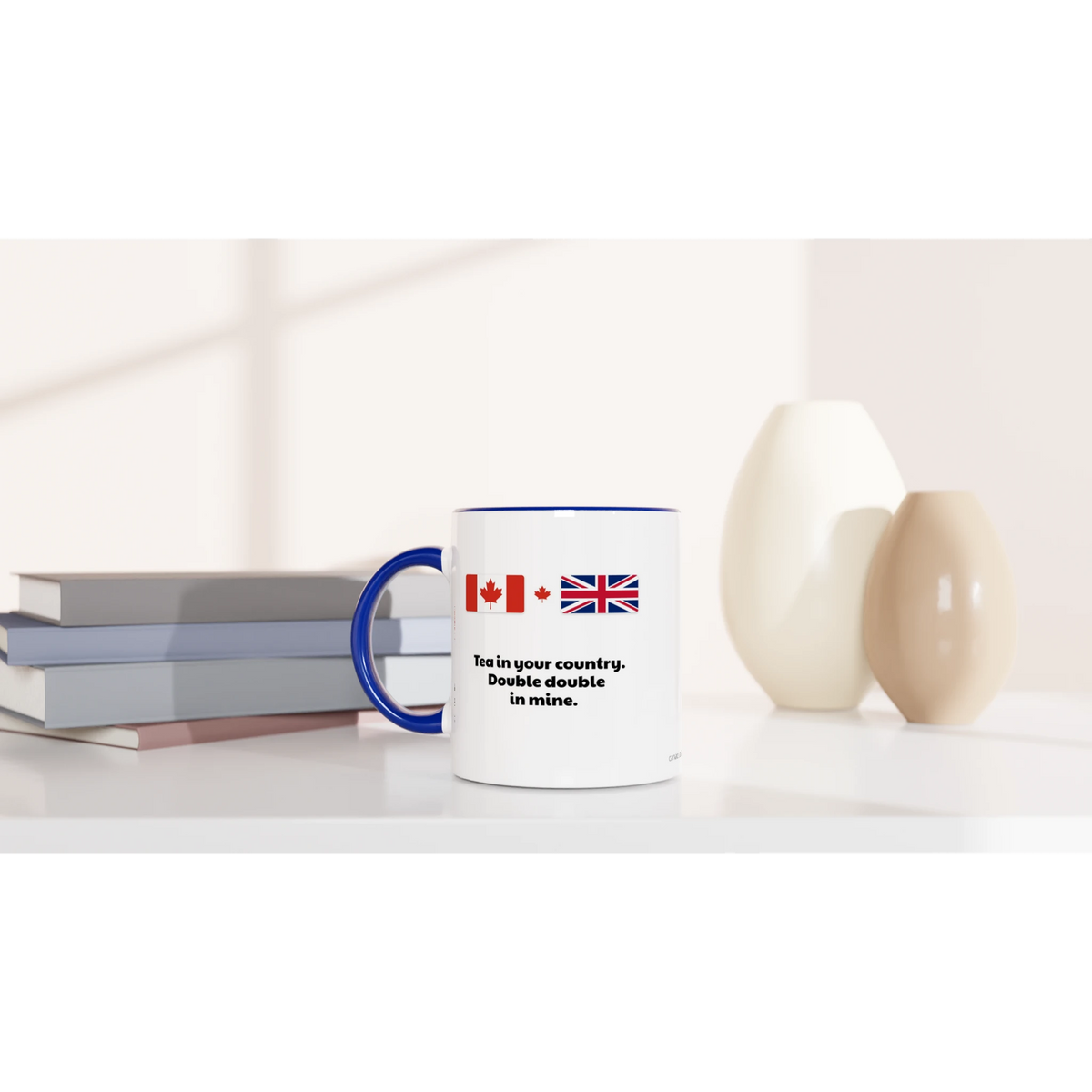 Canada and UK Flag Mug: Tea in Your Country, Double Double in Mine, view 9