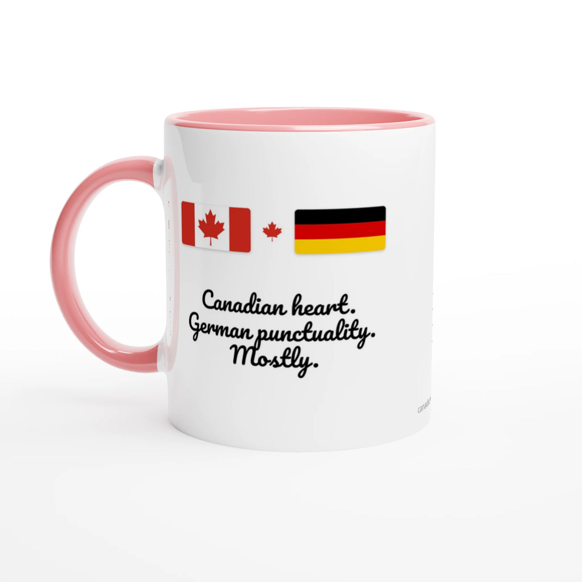 Canada and Germany Flag Mug: Canadian Heart, German Punctuality, Mostly, view 7