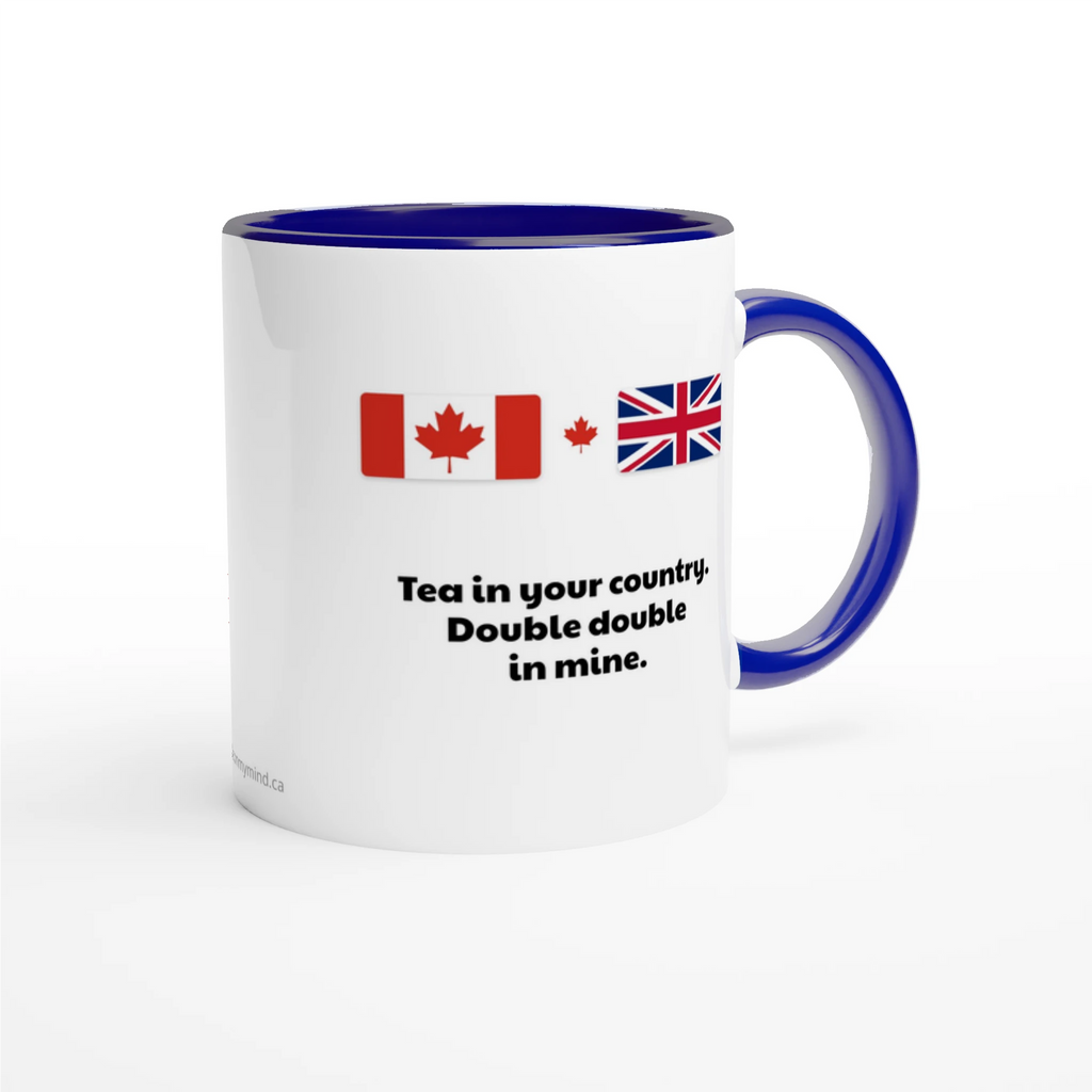 Canada and UK Flag Mug: Tea in Your Country, Double Double in Mine, view 10