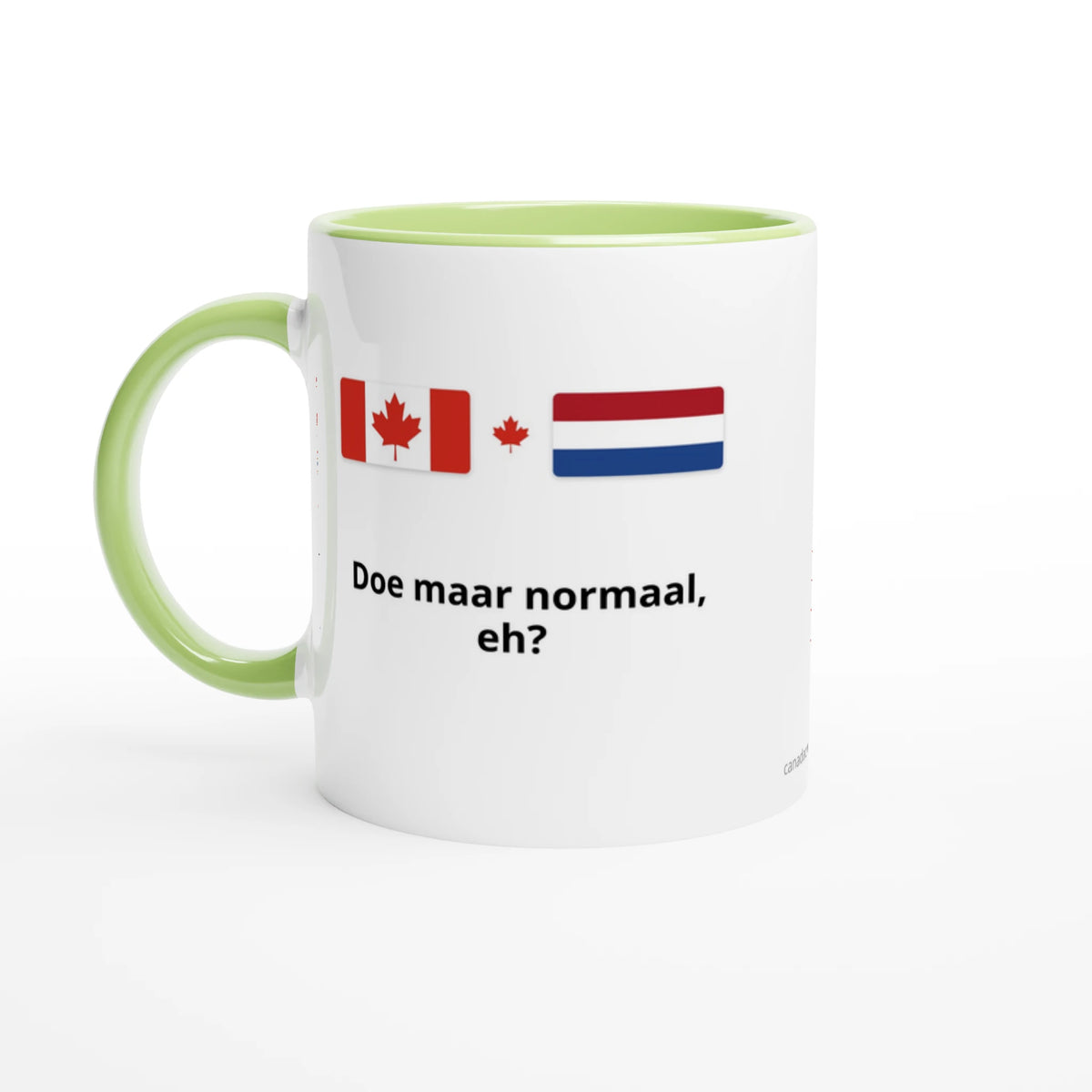 Canada and Netherlands Flag Mug: Doe Maar Normaal, Eh?, view 7