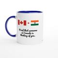 Canada and India Flag Mug: Proof Someone in Canada Is Thinking of You