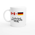 Canada and Germany Flag Mug: Canadian Heart, German Punctuality, Mostly, view 4