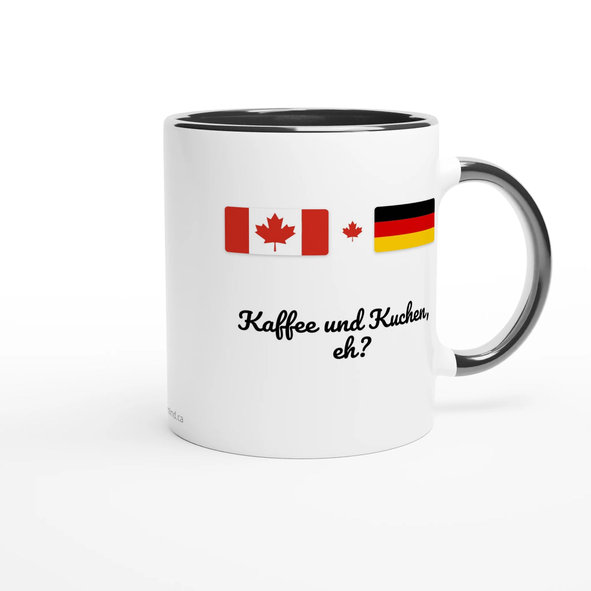 Canada and Germany Flag Mug: Kaffee und Kuchen, eh?, view 10