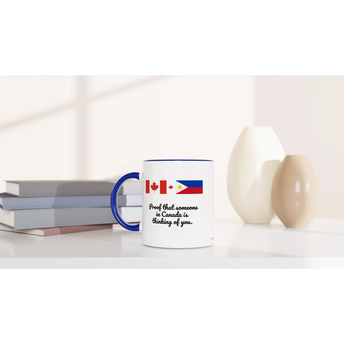 Canada and Philippines flag mug, colour option