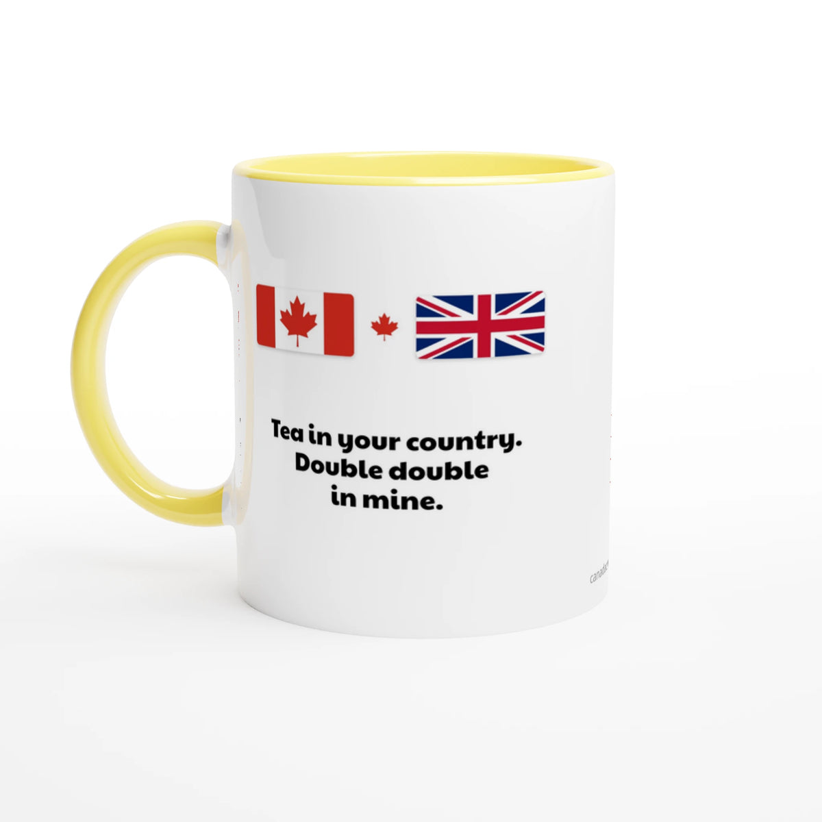Canada and UK Flag Mug: Tea in Your Country, Double Double in Mine, view 7