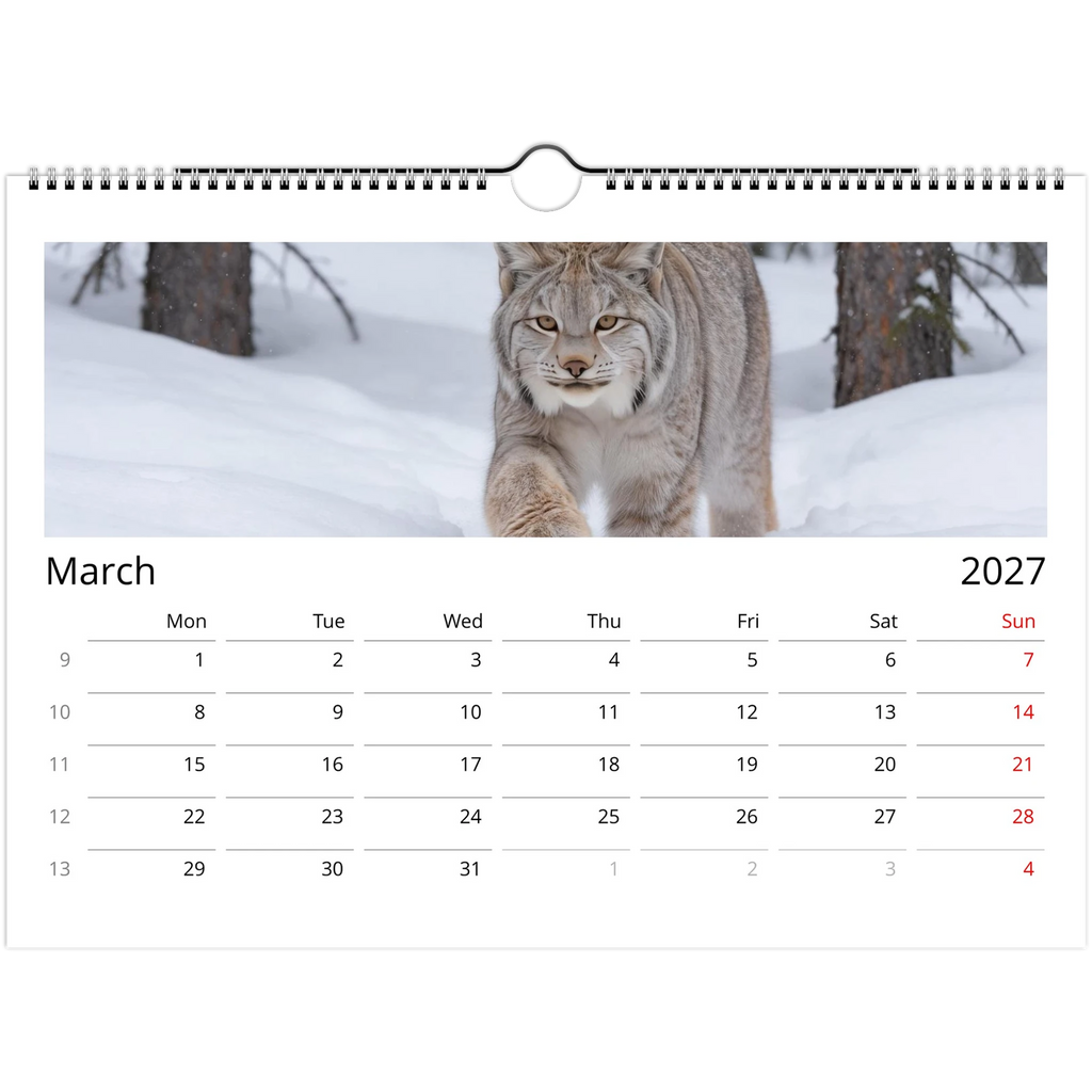 Wild Canada 2027 Wildlife Wall Calendar, International Edition, view 4