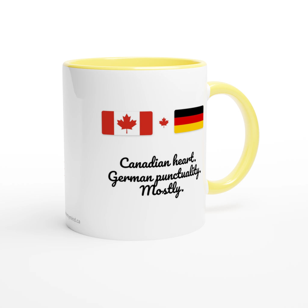 Canada and Germany Flag Mug: Canadian Heart, German Punctuality, Mostly, view 10