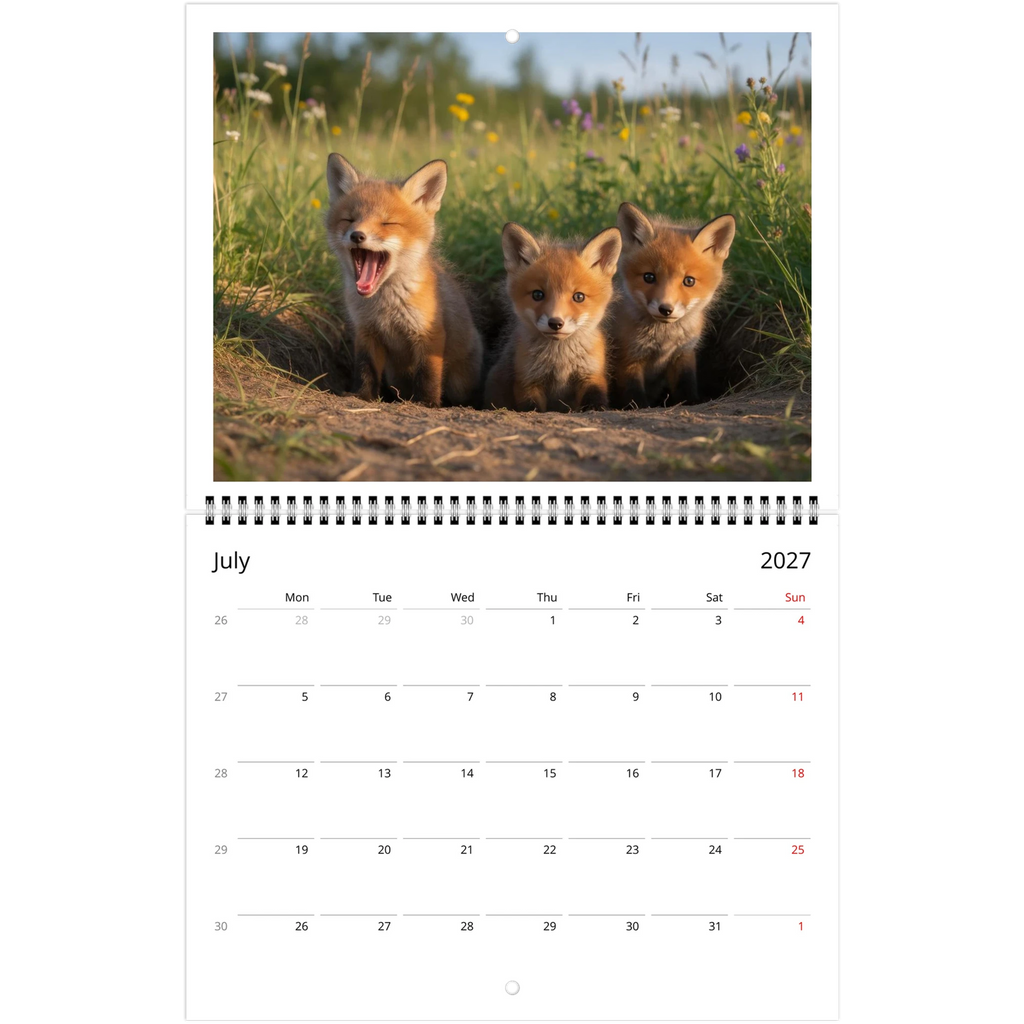 Wild Canada 2027 Wildlife Wall Calendar, Canada and USA Edition, view 2