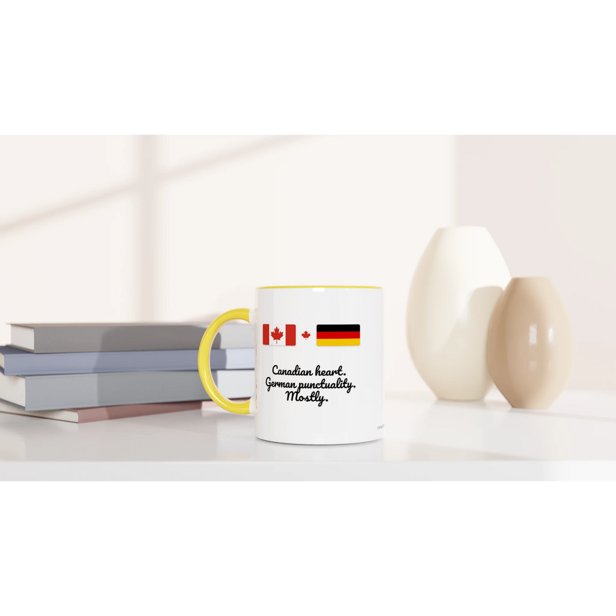 Canada and Germany Flag Mug: Canadian Heart, German Punctuality, Mostly, view 8